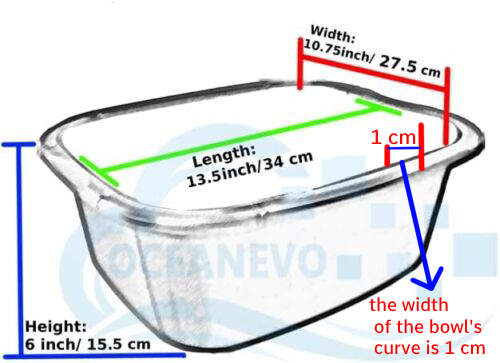 11 Litr Rectangular Washing Up Bowl Plastic Kitchen Basin Sink Dish Cutlery Tidy - Picture 70 of 143