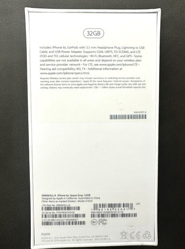 Apple iPhone 6s, 32GB, Space Gray – Factory Sealed (Old Stock, 2018) Unlocked