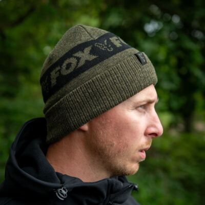 Fox Collection Beanie Hat Green Black NEW Carp Fishing Beanie
