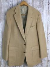 Vintage Chaps Ralph Lauren Blazer Camel Hair Mens Size 42 Union made USA