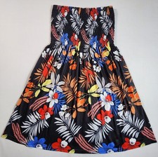 Sleeveless Boho Floral Print Sundress  A Line Flowy Womens Size Medium Colorful