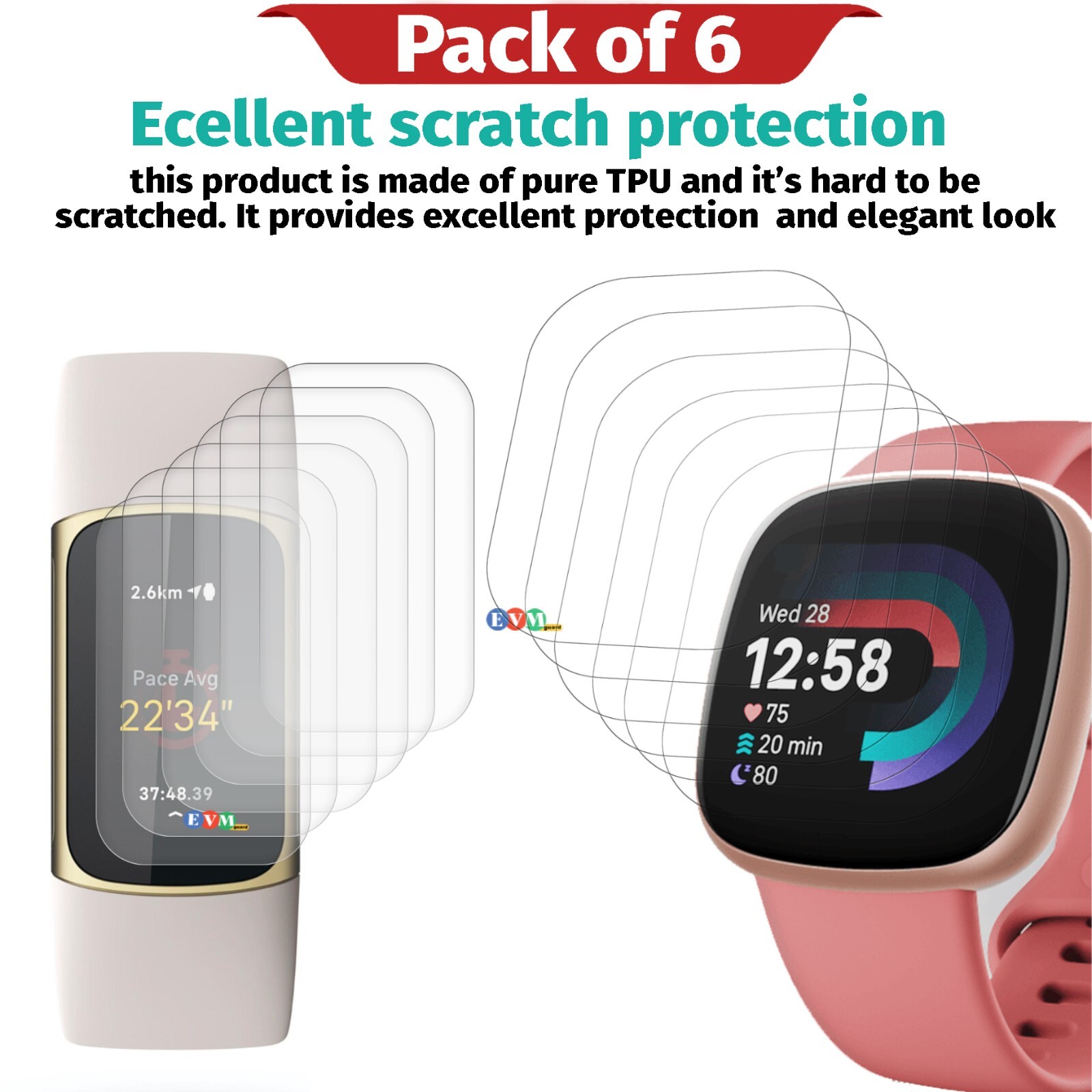 Screen Protector For Fitbit Versa Charge Luxe Inspire 1 2 3 4 5 TPU