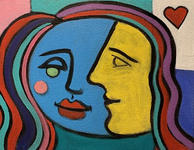 Signed Original Canvas Art Signed Artist Painting 8x10  Modern Decor Design New