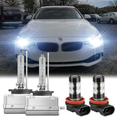 For BMW 428i 435i 2014 - 2016 Front HID Headlight High-Low + LED Fog ...