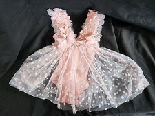 1st Birthday Floral Pink Heart Lace Tulle Romper 12m