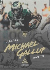 2018 Panini Luminance Football GOLD #172 Michael Gallup RC - Dallas Cowboys