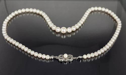 Silver Clasp Necklace, 18 Inches 