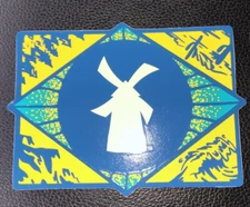 DUTCH Bros STICKER December 2020 MOUNTAIN Windmill WAVE Cactus YELLOW Blue!