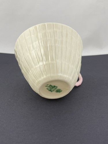 BELLEEK LIMPET PINK FLAT CUP – MINT - Picture 11 of 14
