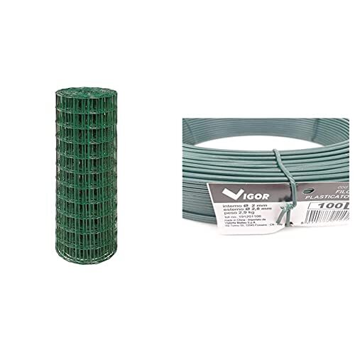 Rete elettrosaldata 25 m, altezza 60 cm, maglie 75x60 mm & FILO FERRO (l9T) - Foto 1 di 1