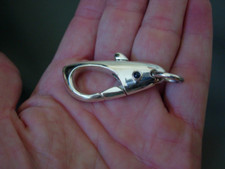 STERLING SILVER KEY RING SAPPHIRE KEY RING ,WALLET CLASP