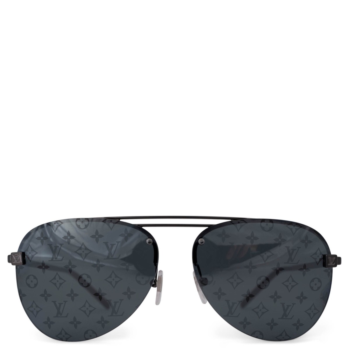 70647 auth LOUIS VUITTON Dark Gun meta CLOCKWISE AVIATOR