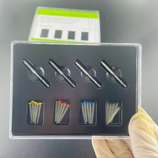 Dental Quartz Fiber Post Root Canal Pin Resin Screw Post 1.2-1.8mm+4Drills
