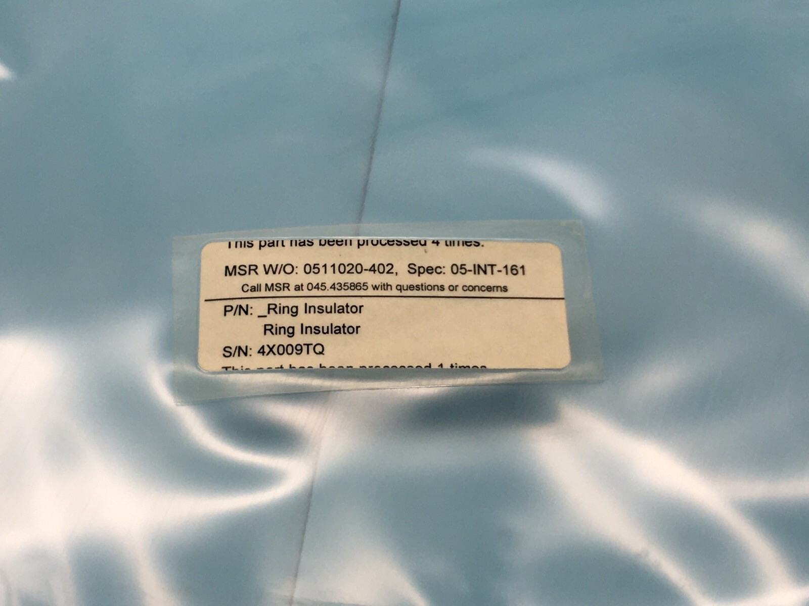 MSR 500125401 OXA PHM Kit, Upper Electrode, Ring Insulator, Baffle Plate, 172275