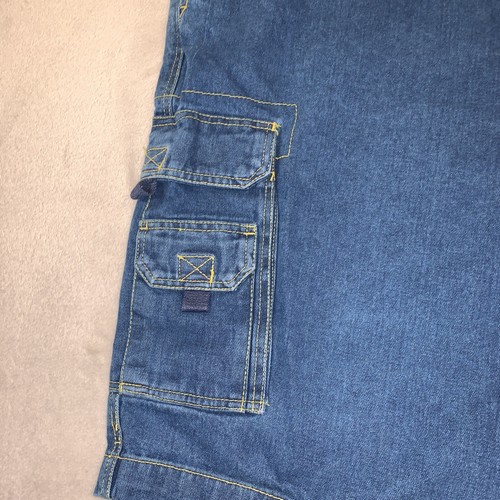 Boulder Creek Trading Shorts Mens Size 50 Blue Denim Big Medium Wash Cargo 11" - Picture 2 of 12