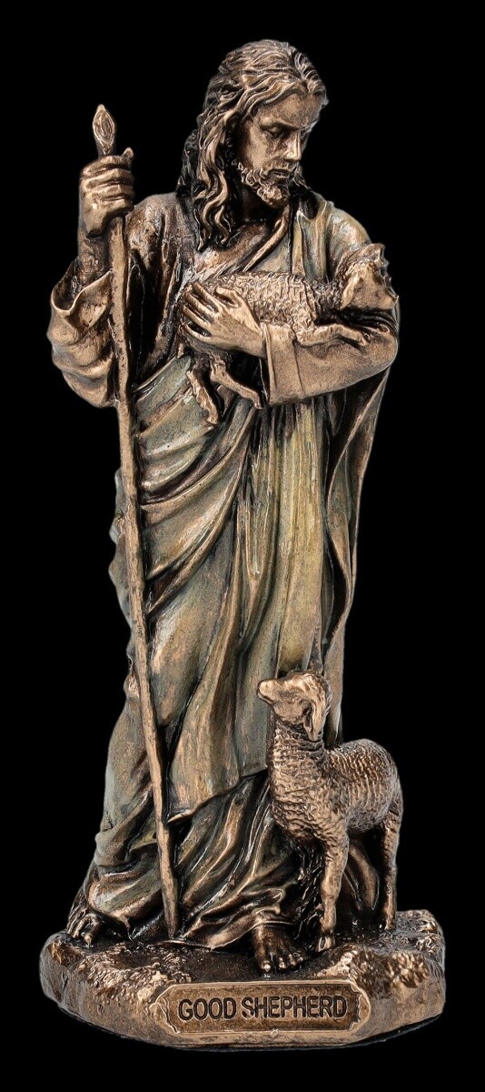 Jesus Figurine Small - The Good Shepherd - Christian Decorative Figures Veronese