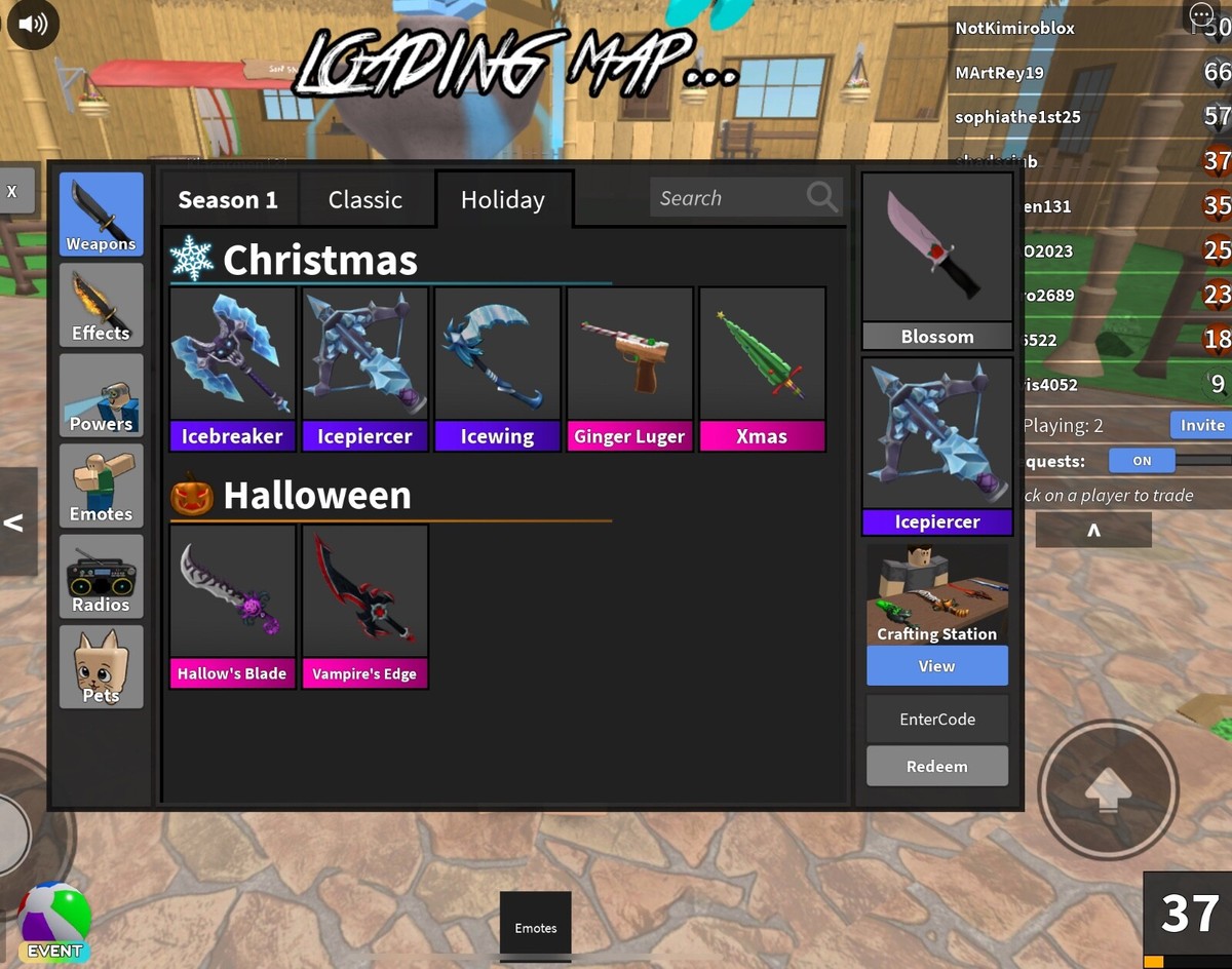 Arme Roblox Murder Mystery 2 – Harvester Ancient Godly Gun – Objet Virtuel