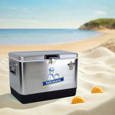 Yakimoto 54QT Portable Cooler Metal Ice Chest Insulated Ice Box for 5-7 Days