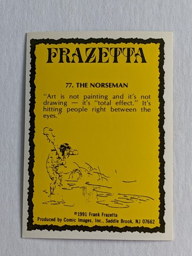 Frazetta Frank Frazetta Trading Card Comic Images 1991 Pick A Card Bundle & Save - Picture 95 of 109