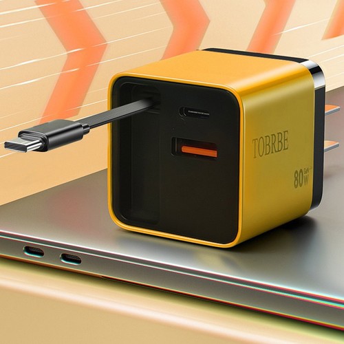 3 in 1 GaN Charger,Scalable 80w Max Fast Charger Module Type C Cable&2 USB Ports - Photo 7 sur 39
