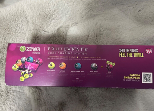 ZUMBA Fitness Exhilarate Body Shaping System NEW UNOPENED (Includes DVDS & stick - Picture 2 of 3