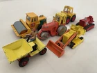 6x Vintage Matchbox, Corgi and Dinky roadworks vehicles - VGC