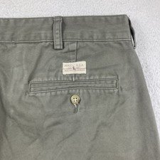 Vintage Polo Ralph Lauren Hammond Chino Pants Men 34x32 Olive Green Pleated USA