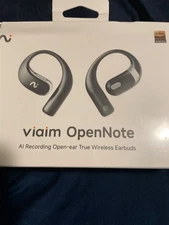 VIAIM OpenNote AI Recorder – Open Ear Earbuds with FlashRecord, Black