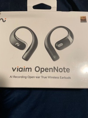 VIAIM OpenNote AI Recorder   Open Ear Earbuds with FlashRecord, Black