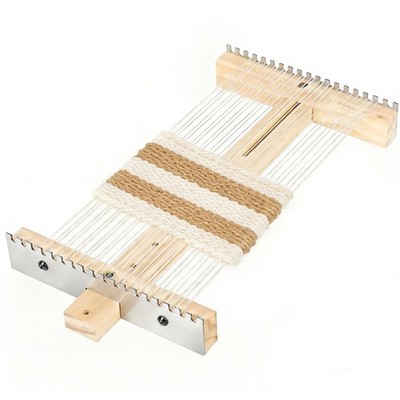 Adjustable Tapestry Weaving Loom, Wooden Craft Weaving Loom Kit, Small Expand...