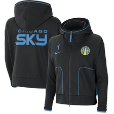 Chicago Sky Nike WNBA Engineered Full Zip Black Hoodie Jacket Women's Size S