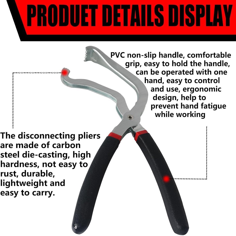 2PCS Electrical Disconnect Pliers Fuel Line Petrol Clip Pipe Pliers Repair Tools
