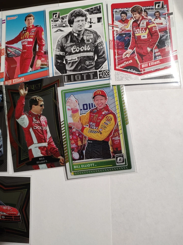 Bill Elliott Nascar 15 Card Lot Optic Prizm Inserts Select Donruss 2016-2025 - Image 4 of 4