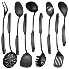 9PCS Silverware Set for 304 Stainless Steel Kitchen Utensils Set Cooking Uten...