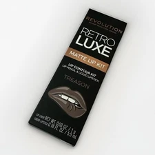 Revolution TREASON Retro Luxe Matte Lip Contour Kit Liquid Lipstick & Pencil