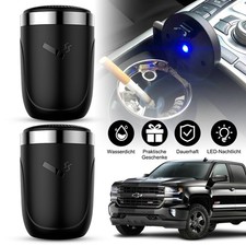 Autoaschenbecher Aschenbecher mit Deckel LED Beleuchtung Getränkehalter Auto KFZ
