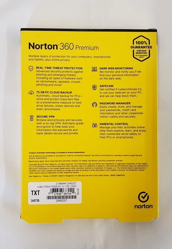 Norton 360 Premium 10 Devices with Auto Renew Brand New Retail Box (No LifeLock) - Image 3 of 3