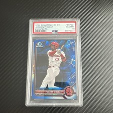 Bowman Chrome Sapphire 2022 Jordan Walker #BCP-221 PSA 10 Cardinals