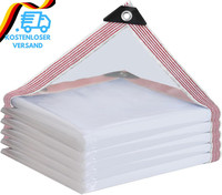 Abdeckplane Wasserdicht-Mit ÖSen-Transparente Plane 3X3M,Durchsichtige Tarp FüR