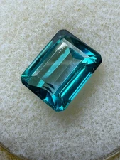 PARAIBA COLOR TOPAZ, 3.25 TCW, 9 x 7 mm Octagon, Clean.  #76