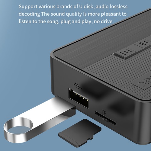 ABS NFC Wireless Bluetooth 5.3 Audio Receiver HiFi Music Adapter AUX - Afbeelding 12 van 14