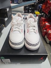 AIR Jordan 3 Retro " White Cement " Reimagined SIZE 4.5Y PREOWNED
