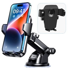 Gravity Car Mount Phone Holder Windshield for iPhone 16 15 14 13 12 11 Pro Max X