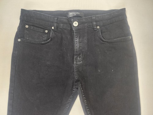 Pantalones de mezclilla ajustados elásticos negros 32x32 Serenede para hombre - Imagen 2 de 13
