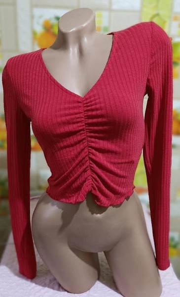 Women New Look Sweater Red Elastane 42-44