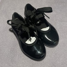 Bloch Kids Black Mary Jane Tap Shoes with Taps Size 6 M