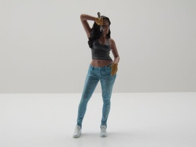 Figur Muscle Mechanics 4 Frau blaue Jeans für 1:18 Modelle American Diorama