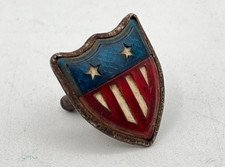 Vintage Kastar American Flag Shield Bicycle Motorcyle License Plate Reflector Vintage Kastar American Flag Shield Bicycle Motorcyle License Plate Reflector