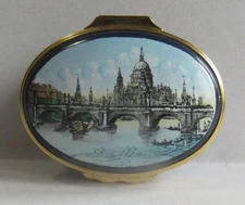 Halcyon Days Enamel Trinket Box Waterloo Bridge & St Paul’s Cathedral