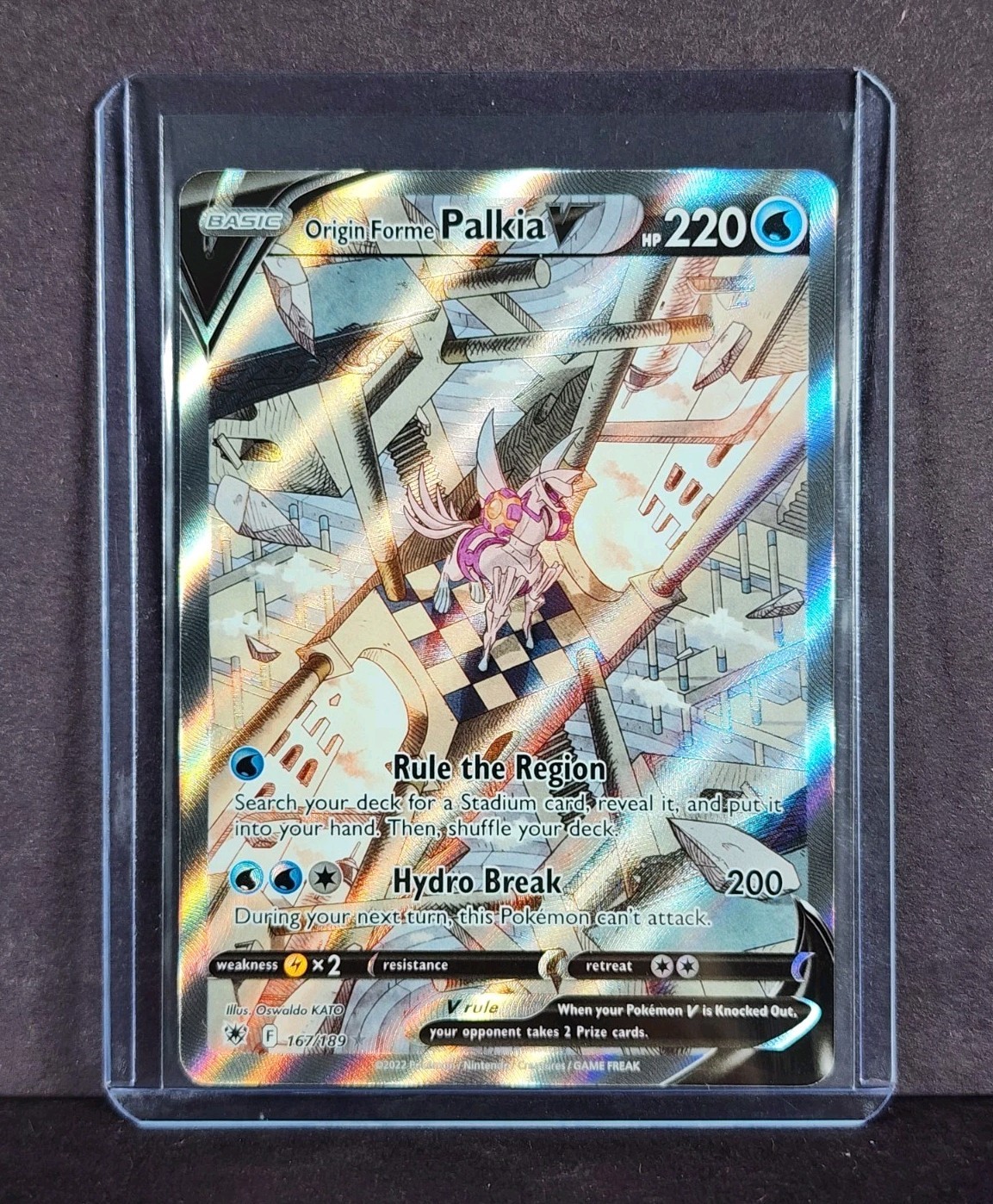 2022 Pokémon Origin Forme Palkia V 167/189 Astral Radiance Full Art *NEAR MINT*
